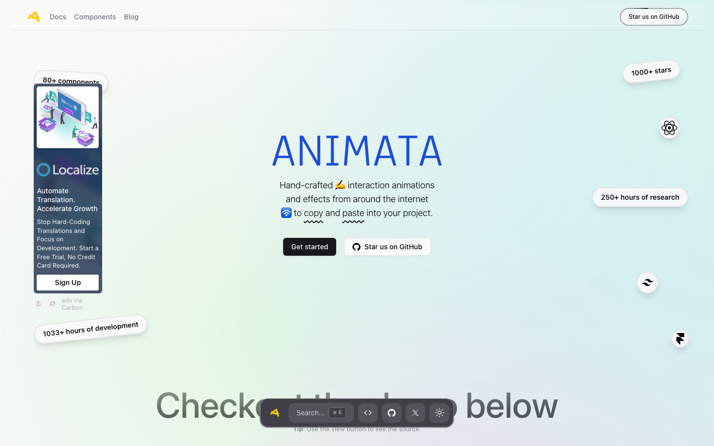 Animata: React动效开箱即用