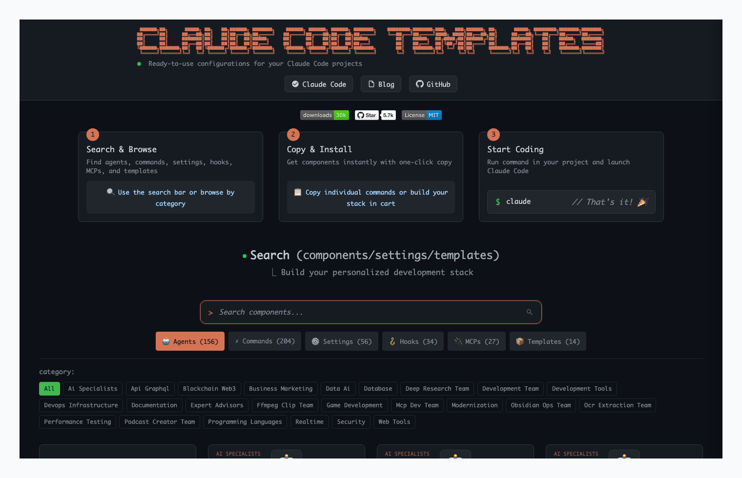Claude Code Templates - AI Development Accelerator