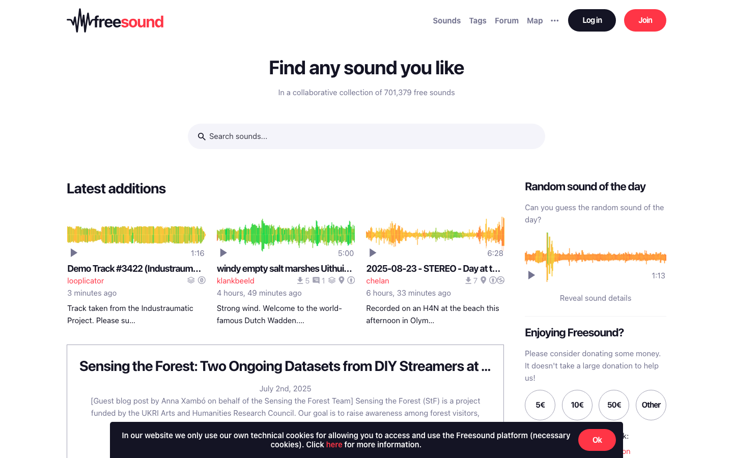 Freesound: 免费音效宝库