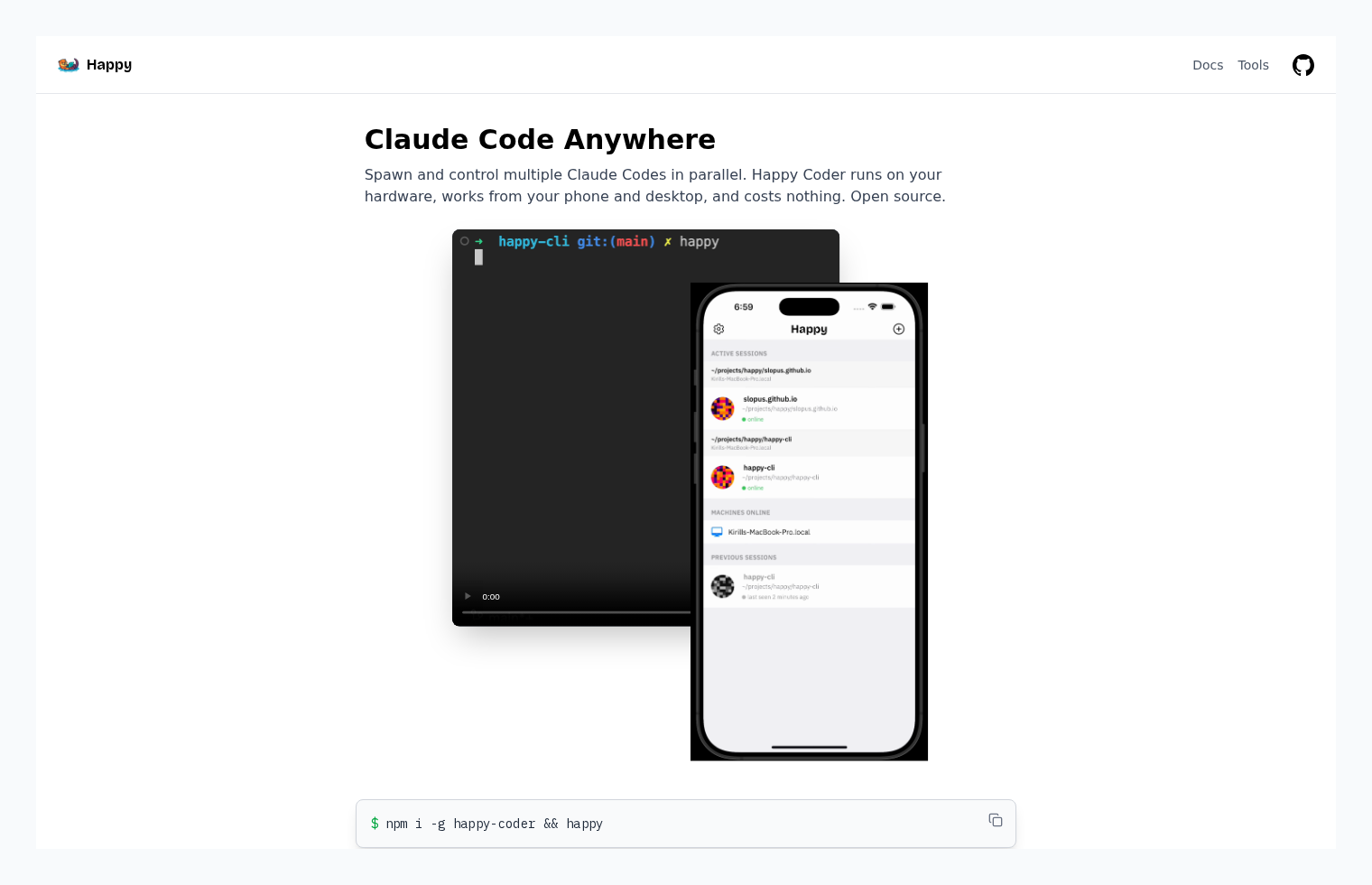 Happy: Mobile Claude Code Companion