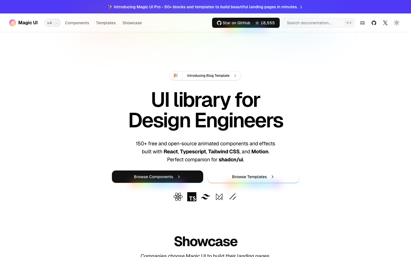 Magic UI: 动效组件库