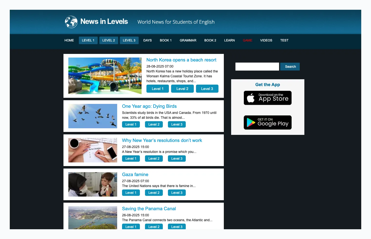 News in Levels：分级英语新闻学习