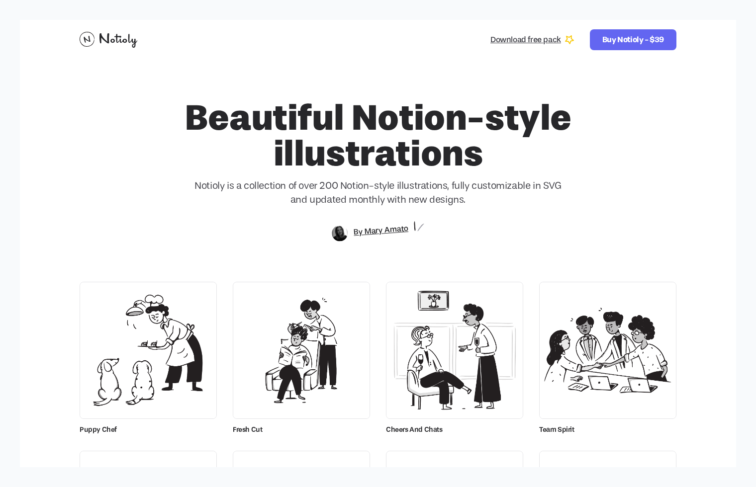 Notioly：Notion风插画库
