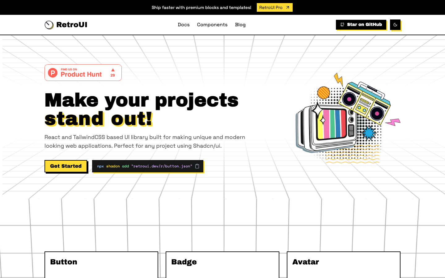 RetroUI: Vintage React Components