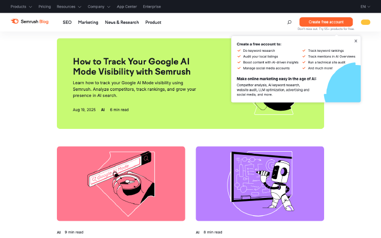 Semrush Blog: AI搜索营销智库