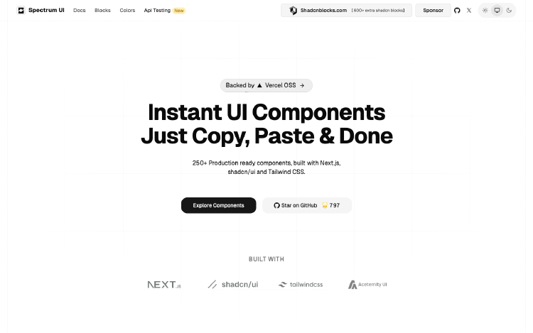 Spectrum UI: Copy-Paste React Components