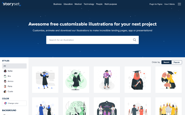 Storyset: Free Illustrations Animator