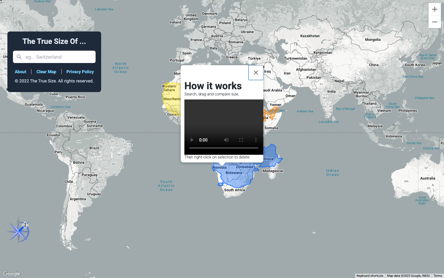 TheTrueSize: Map Reality Check