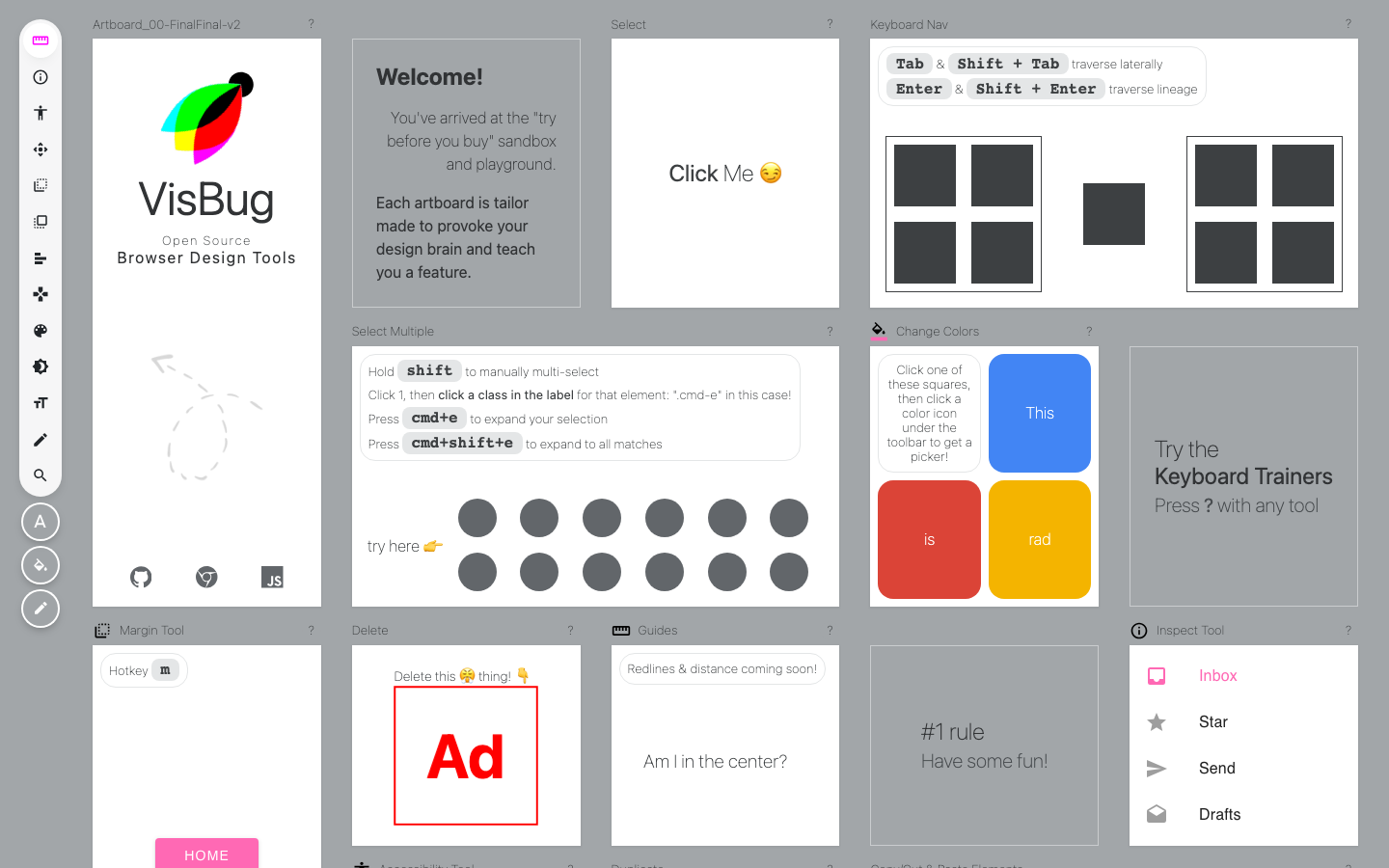VisBug: Browser Design Powerhouse